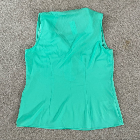 NWT Ann Taylor Green Dressy Blouse, Size Medium - Picture 2 of 4